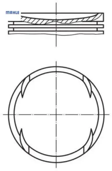 Motor Piston+segman (0.50) Bora 1.4 16v (ahw-afh-bby-bbz-bca) (77.01) resmi