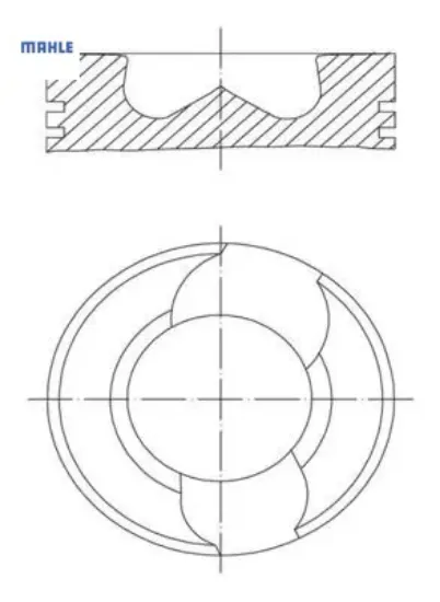 Piston Segman 81.51mm 0.50mm 5 Silindir Motorun 3 4 5 Pistonlari Transporter T5  03>09 resmi