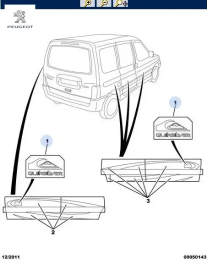 Yan Cikartma Yazi Quicksilver Peugeot 8665.40 resmi