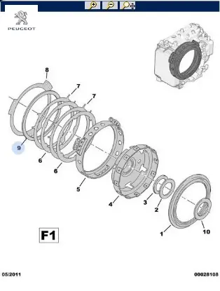 Otomatik Şanzuman Plakasi Peugeot 2307.J5 resmi