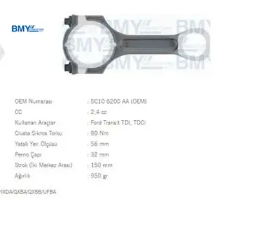 Piston Kolu Transit V184 -v347 Bmy BMY1103 resmi