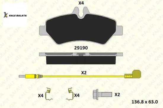 Fren Balatasi Arka 2fiş   Crafter-sprinter  06-> resmi
