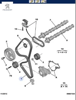 Triger Kayişi 137 Diş 206-207-307-308-407-partner Peugeot 0816.G7 1633127080/ E117129 resmi