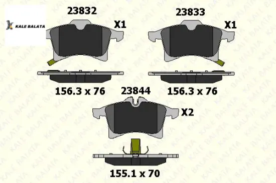 Fren Balatasi Ön   Astra F/g/h-combo-corsa  98-11 resmi
