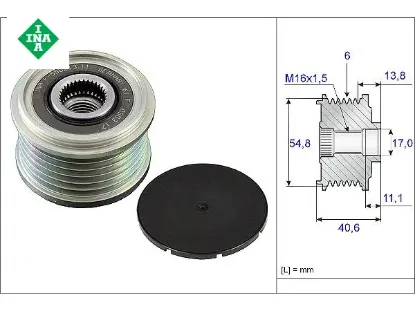 Alternatör Kasnaği (rulmanli) Clio Iii-kng-mgn Ii-modus-qashqai 1.5 Dci resmi