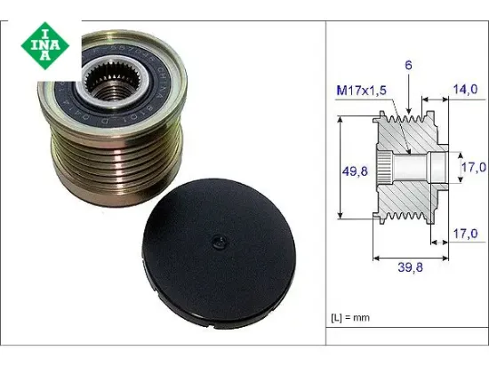 Alternatör Kasnaği  2,5 X-trail Ina  231006754R/ 231008685R/ 231009   535014610 resmi