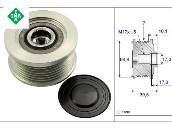 Alternatör Kasnaği Rulmanli    Navara-pathfinder-pickup 2.5/3.0dci resmi