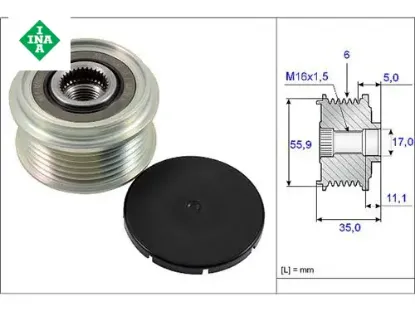 Alternatör Gergi Rulmani Amarok-touareg-a4-a5-a6-q5-q7 2.0-2.7-3.0  resmi