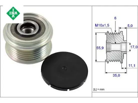 Alternatör Gergi Rulmani Amarok-touareg-a4-a5-a6-q5-q7 2.0-2.7-3.0  resmi