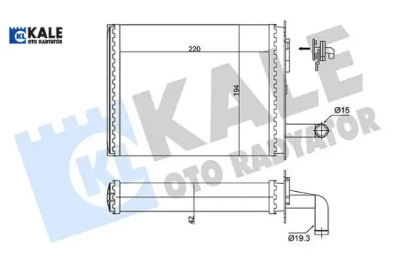 Kalorifer Radyatörü Brazing Palio (musluklu) (233x195x32) resmi