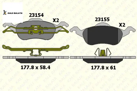Fren Balatasi Ön   Focus  98-04/tam Kale Balata  T2K021FCS   23154 185 05 ANS KD1 resmi