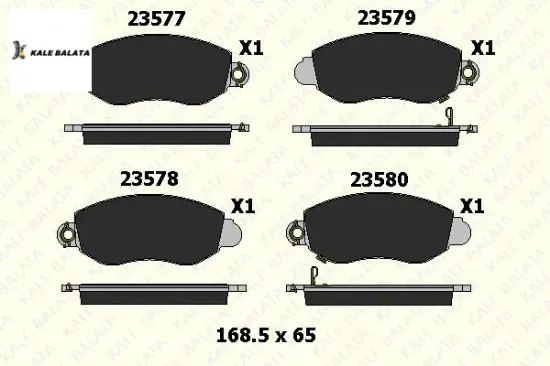 Ön Fren Balatasi Transit V.184 01-> Kale Balata  AMYC152K021C2A/ 3784/ 34700   23577 185 25 ANS KD2 resmi