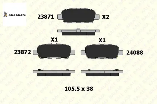 Arka Fren Balatasi Qashqai-koleos-x-trail resmi