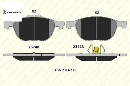 Ön Fren Balatasi Connect 13--> Kuga 4x2 Benzinli resmi