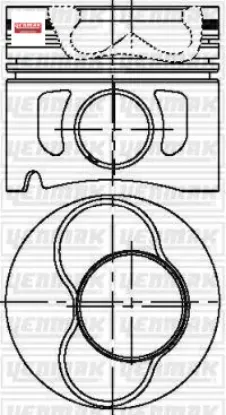 Piston+segman 0.25 1-2 Piston Golf Iv-bora-t5-a3-a4-ibiza-leon 1.9tdi 00>09 79.51mm resmi
