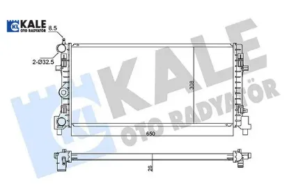 Su Radyatörü Audi A1 10->seat Ibiza Iv-toledo Iv 08->skoda Fabia Ii-rapid-roomster 06->vw Polo 09-> resmi