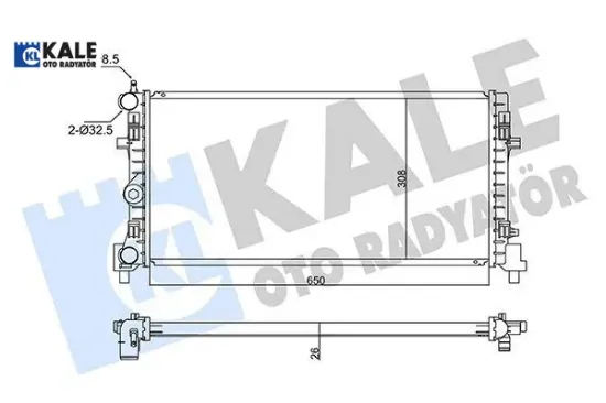 Su Radyatörü Audi A1 10->seat Ibiza Iv-toledo Iv 08->skoda Fabia Ii-rapid-roomster 06->vw Polo 09-> resmi