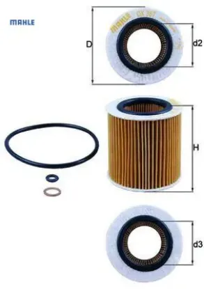 Yağ Filtresi  E81 E90 Mahle  11428683196/ 11427953129/ 1142   OX387D resmi