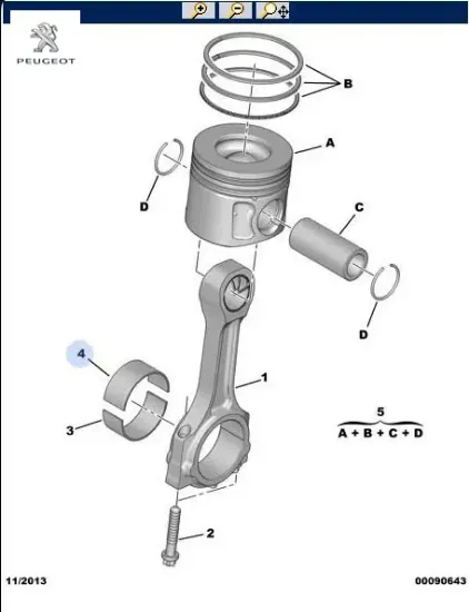 Kol Yatak 0,25  Boxer Iii 2.2hdi Peugeot 9808034480 resmi