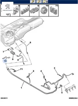 Benzin Depo Tutucu Peugeot 1563.E0 resmi