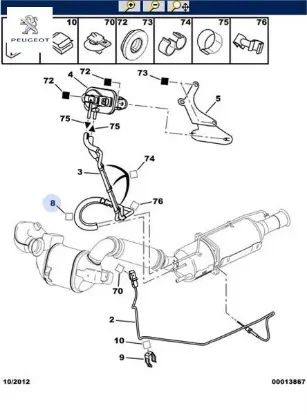 Yakit Hortum Tutucu Agraf Peugeot 1565.V0 resmi