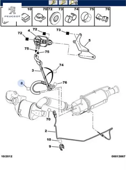 Yakit Hortum Tutucu Agraf Peugeot 1565.V0 resmi