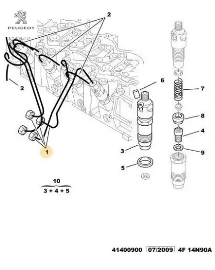 Enjektör Boru Takimi Dj5 Peugeot 1570.56 resmi