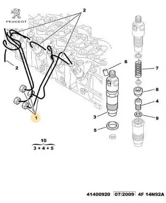 Enjektör Boru Takimi Dj5t Peugeot 1570.57 resmi