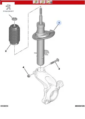 On Amortisor Sag C3 Pc Peugeot 9804587280 resmi