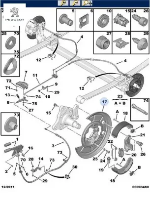 Sag Arka Fren Tablasi Boxer - Jumper Peugeot    CITROEN, PEUGEOT 4212.C4 resmi