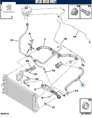 Radyatör Üst Hortumu Boxer Iii Peugeot  1613685480/ 1658462580    1658462580 resmi