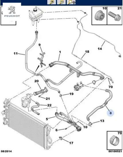 Radyatör Üst Hortumu Boxer Iii Peugeot  1613685480/ 1658462580    1658462580 resmi