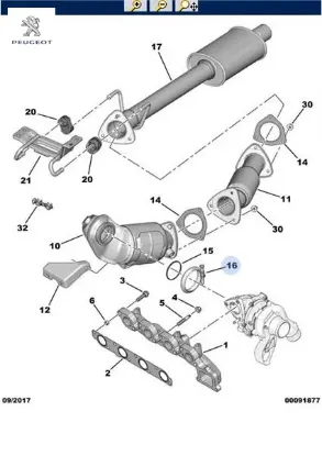 Katalizör Kelepçesi Boxer Peugeot  1606604180    1606604180 resmi