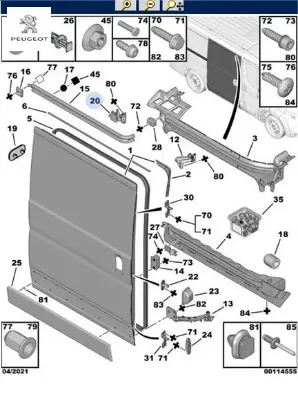 Sürgülü Kapi Mekanizmasi Boxer3 Peugeot 9033.S5 resmi