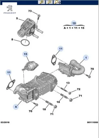 Egr Soğutucu Komple Su Eşanjörü 301 1.5 Hdi Dv5rd Euro 6 Peugeot  KV6Q9U443BB / KV6Q 9U443 BB   FORD, CITROEN 9813050280 resmi