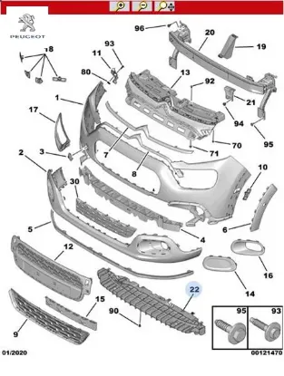 Ön Tampon İç Traversi    C3 B618 Peugeot 9813379780 resmi