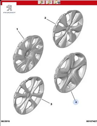 Jant Kapaği C3 Peugeot 98136874XY resmi