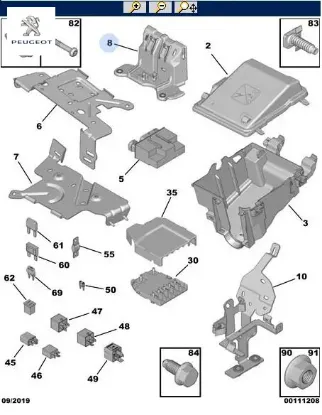 Kutu Mesnedi Peugeot 9814736280 resmi