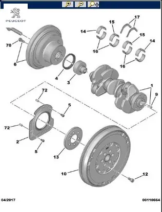 Krank Kasnak Civatasi 208 Peugeot 9817665180 resmi
