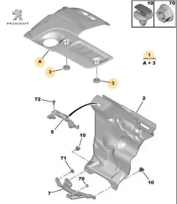 Motor Üst Muhaf Peugeot 9805762880 resmi