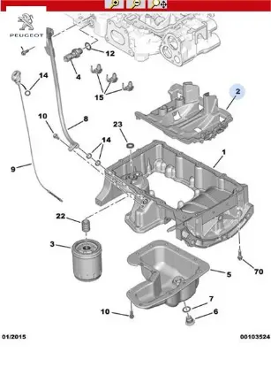 Yağ Karter Plakasi Peugeot 9808686980 resmi