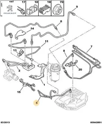 Yakit Hortumu Peugeot 1579.LJ resmi