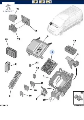 Motor İçi Sigorta Kutusu Partner Tepee Peugeot  9807028780    9807028780 resmi