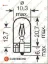 Erp Ampul  12v-w5w Eurorepar  6216.A1/ B65202   DAIMLER, HONDA, CHERY, DAIHATSU, DODGE, CHRYSLER, DAEWOO 1616431580 resmi