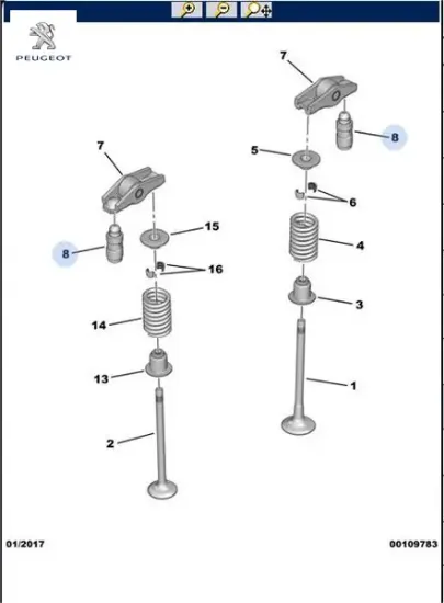 Supap İteceği 208-2008-301-3008 1.5 Hdi Crosland-combo E-corsa F Peugeot  14540RBDE01/ 3553941   HONDA 9819917580 resmi