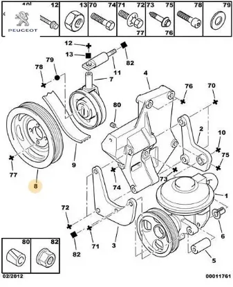 Vakum Kasnagi Peugeot 6453.R7 resmi