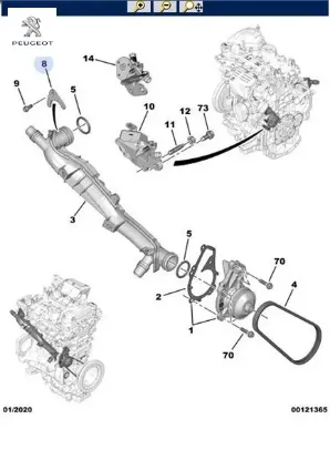 Plaket Peugeot 9802017680 resmi