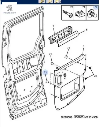 Kapi Döşeme Agrafi   Partner Ym Peugeot 8964.81 resmi