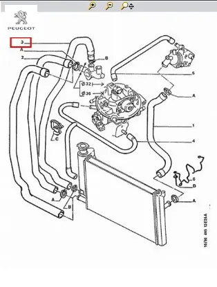Radyatör Hortum Peugeot    PEUGEOT 1351.50 resmi