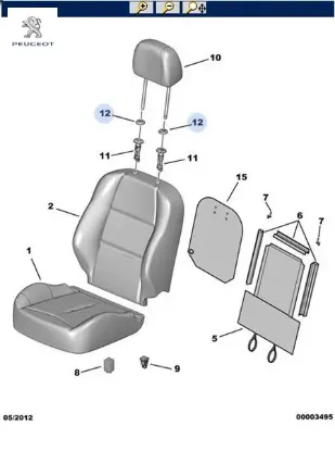 Kafalik Burc Plastigi Peugeot 8911.K2 resmi